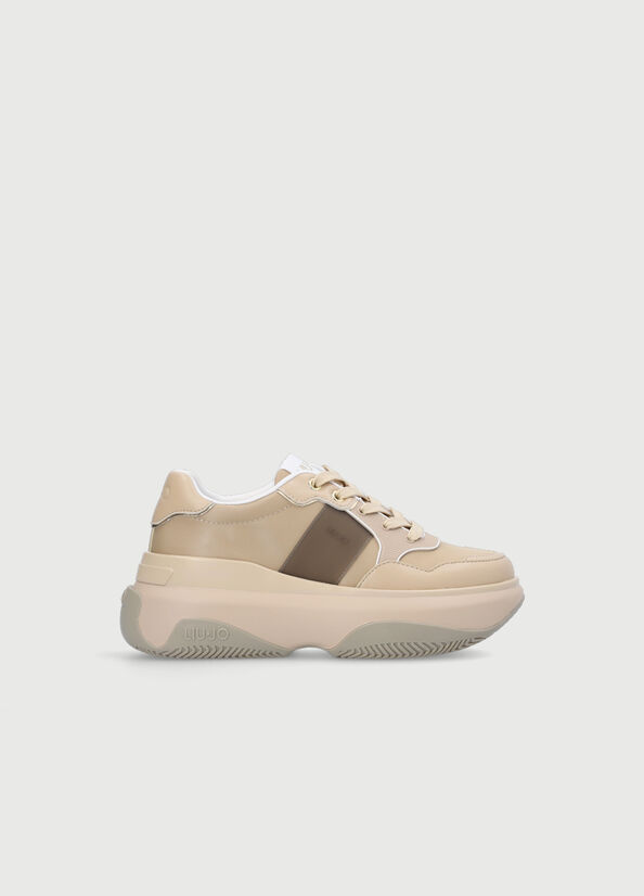 Beige Women's Liu Jo Chunky Sneakers | BZW-435026