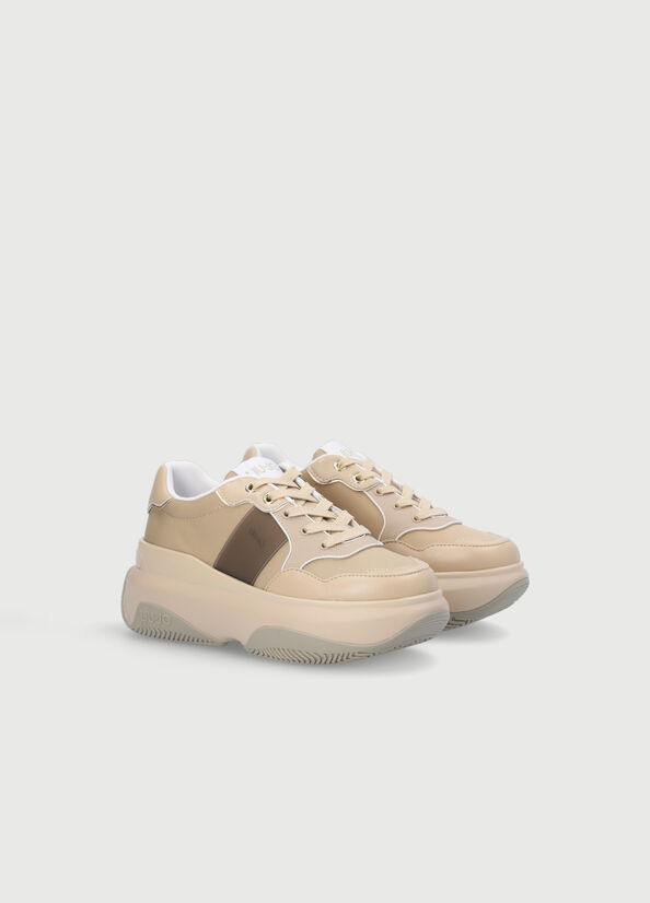 Beige Women's Liu Jo Chunky Sneakers | BZW-435026