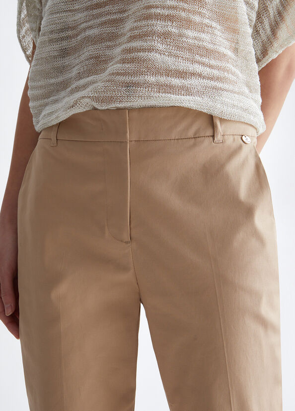 Beige Women's Liu Jo Eco-Friendly Cigarette Pants | SDC-492630