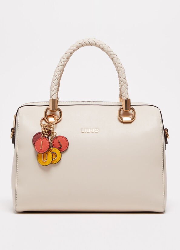 Beige Women's Liu Jo With Charm Handbag | ESK-483021