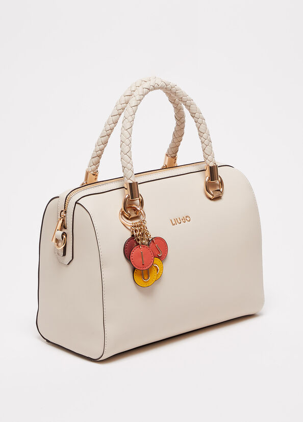 Beige Women's Liu Jo With Charm Handbag | ESK-483021