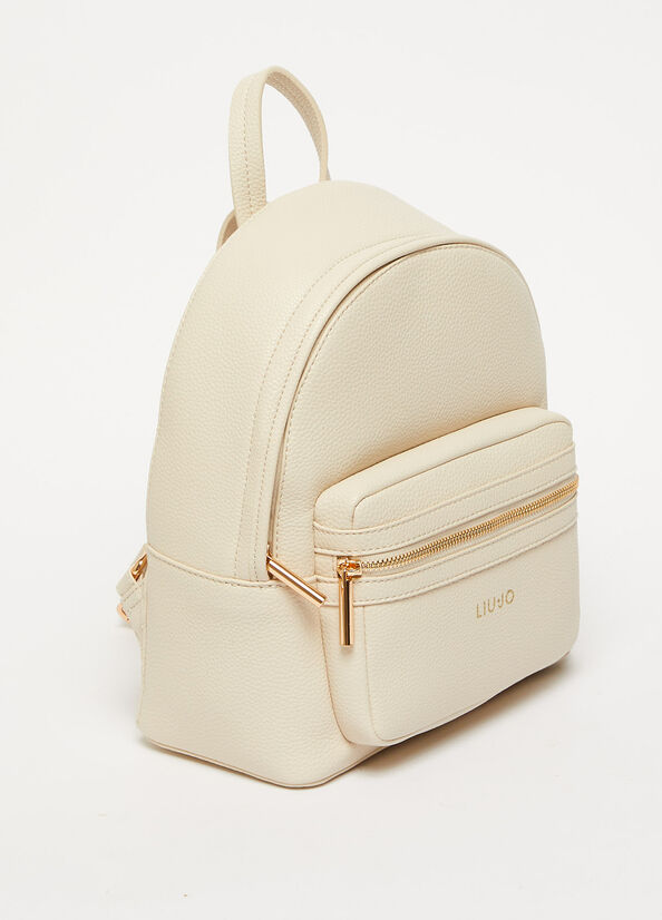 Beige Women's Liu Jo With Logo Backpacks | BXT-126958