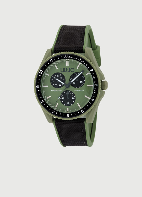 Black / Green Men\'s Liu Jo Eco-Sustainable Watches | ECB-061782