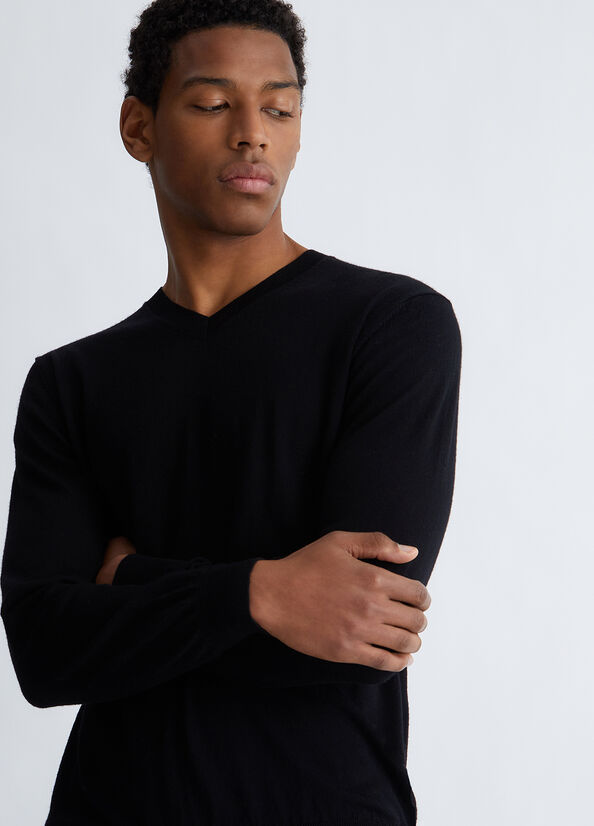 Black Men's Liu Jo In Pure Sweaters | XVM-316097