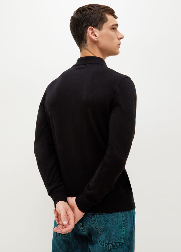 Black Men's Liu Jo Knit Sweaters | UWE-614095