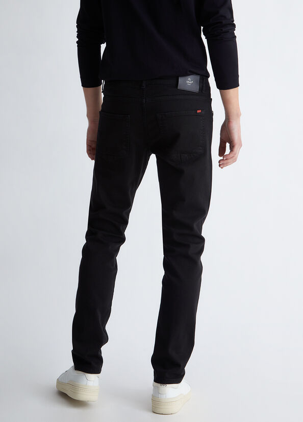 Black Men's Liu Jo Slim Fit Skinny Jeans | OID-985764