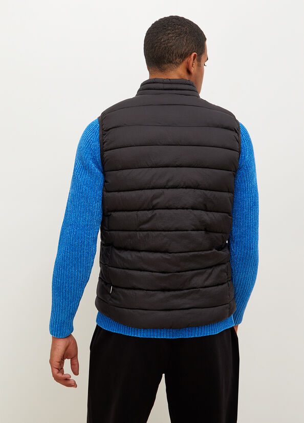 Black Men's Liu Jo Vest With Sorona® Padding Jackets | XDG-196482