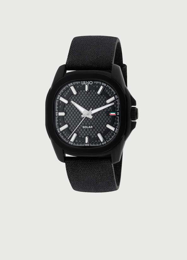 Black Men\'s Liu Jo With Denim Strap Watches | PEM-379851