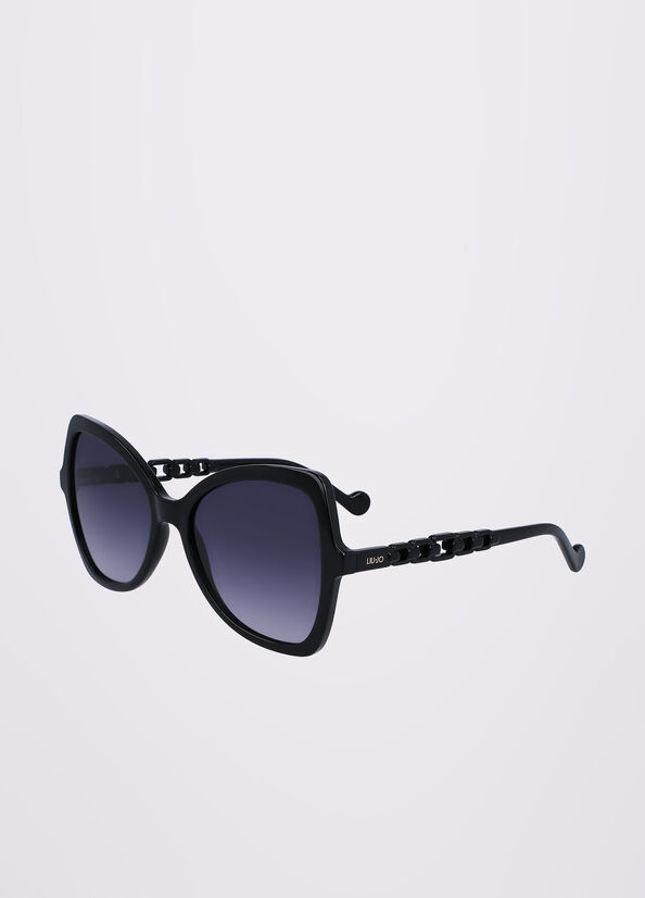 Black Women's Liu Jo Butterfly Sunglasses | WFS-596102