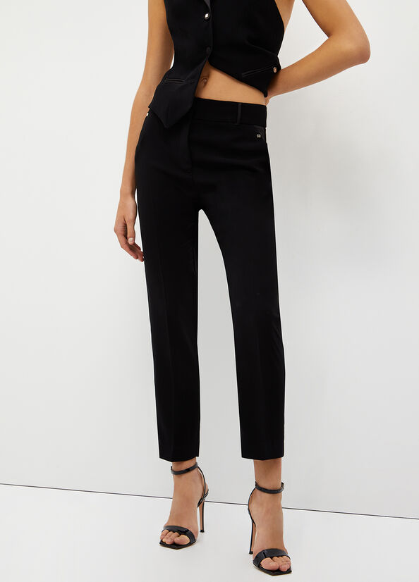 Black Women\'s Liu Jo Crepe Pants | PLB-561304