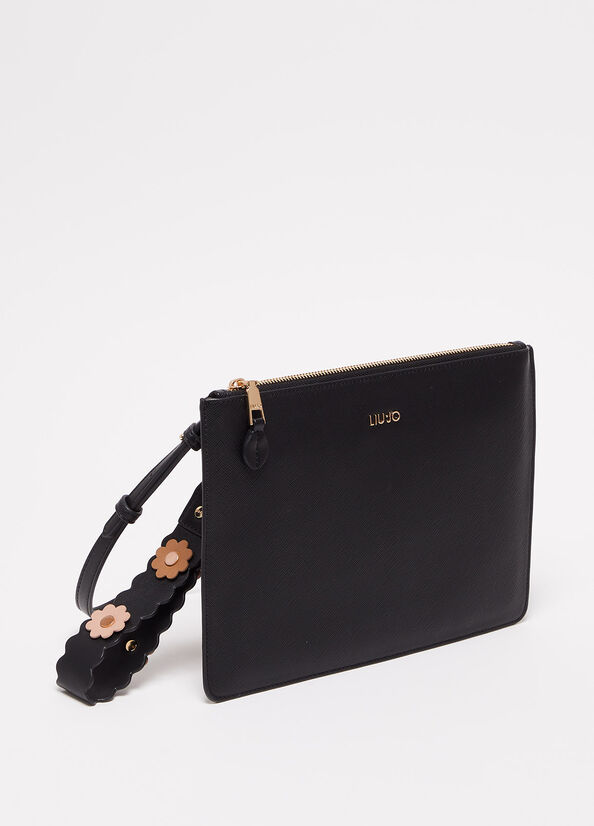 Black Women's Liu Jo Eco-Friendly Clutch Bag | PWE-360152