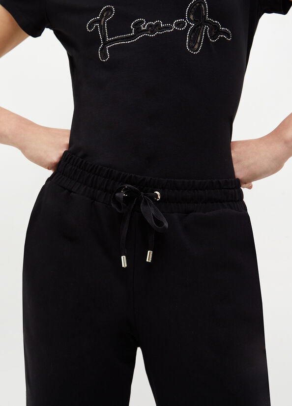 Black Women's Liu Jo Eco-Friendly Jogging Pants | CLT-740328