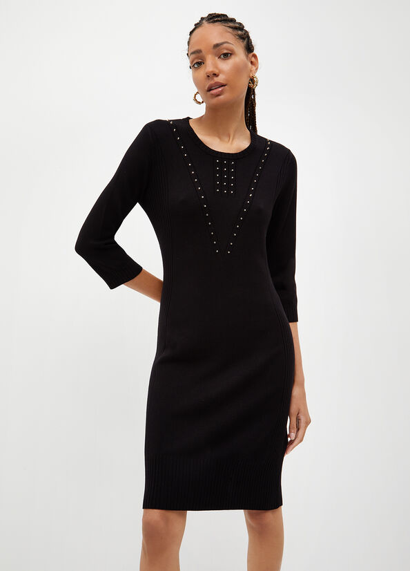 Black Women\'s Liu Jo Eco-Friendly With Studs Dress | VHA-752319