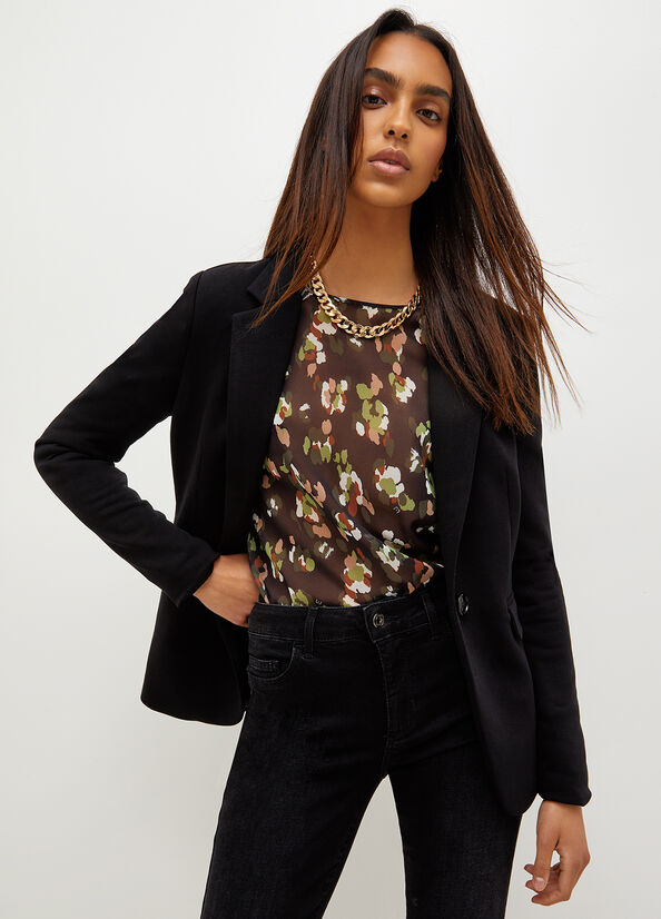 Black Women\'s Liu Jo Fabric Blazer Jackets | LKG-825109