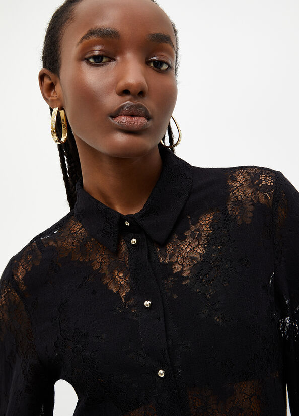 Black Women's Liu Jo Lace Shirts | HBL-683140