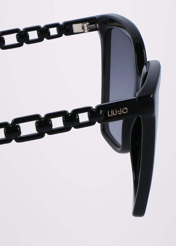 Black Women's Liu Jo Squared Sunglasses | JWK-061498