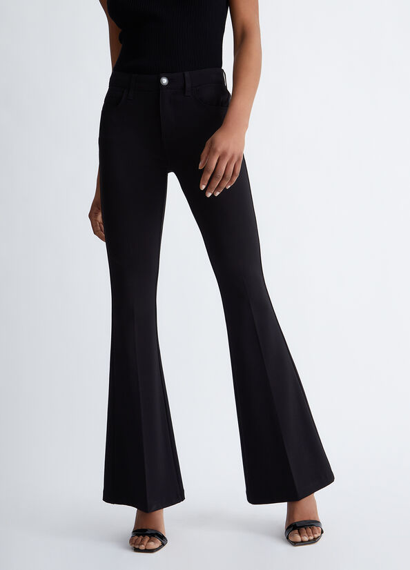 Black Women\'s Liu Jo Stretch Bottom Up Pants | OBK-532810