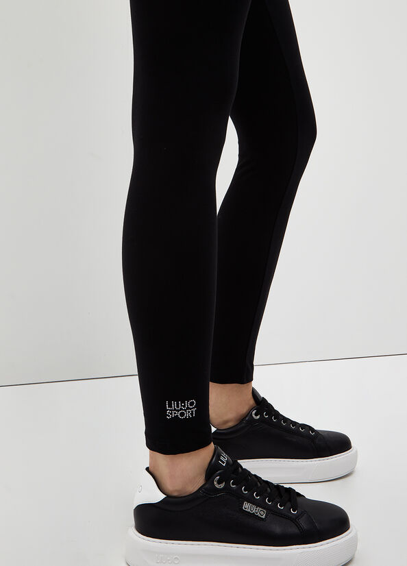 Black Women's Liu Jo Stretch Jersey Leggings Pants | SYL-620378