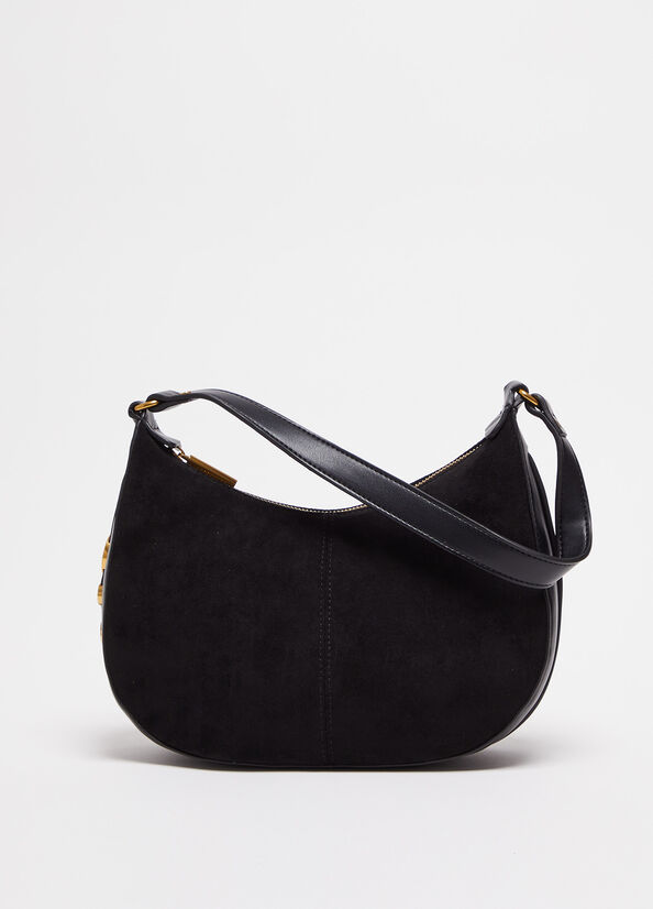 Black Women's Liu Jo Suede Shoulder Bags | IDQ-761428