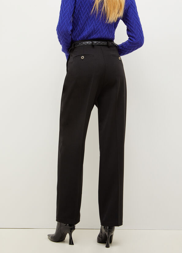 Black Women's Liu Jo Twill Chinos Pants | YZA-910584