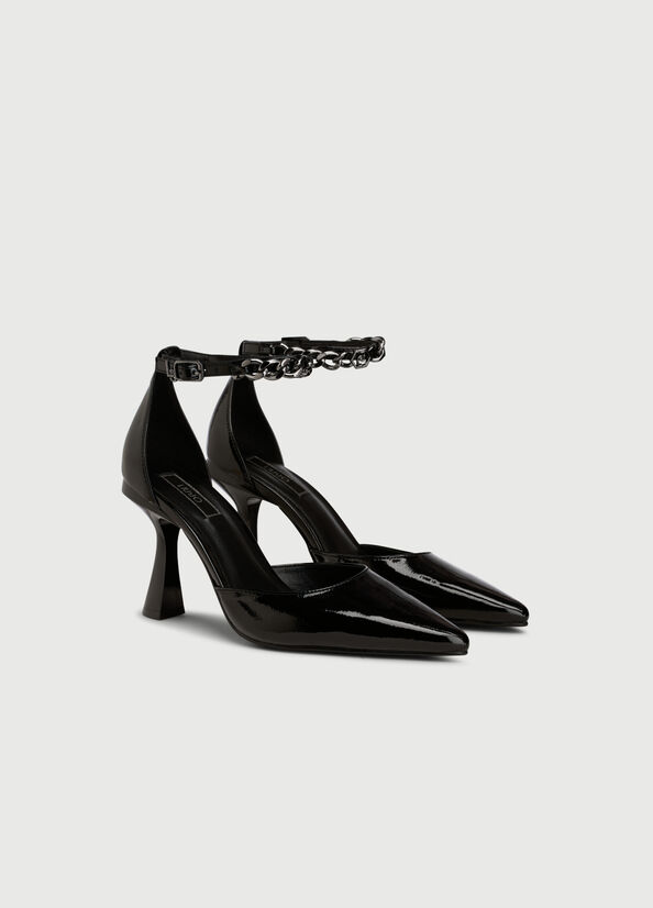 Black Women's Liu Jo Two-Piece Patent Leather High Heels | SLK-857342