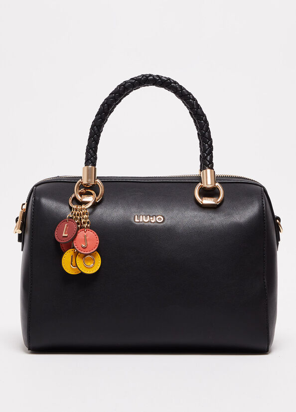 Black Women's Liu Jo With Charm Handbag | QRN-041859