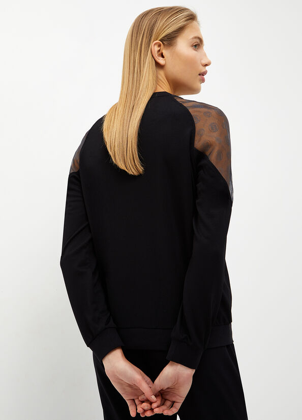 Black Women's Liu Jo With Logo Sweatshirts | HEP-926185