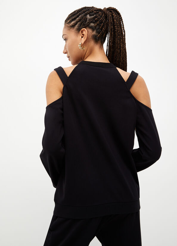 Black Women's Liu Jo With Porthole Sweatshirts | YWV-184962