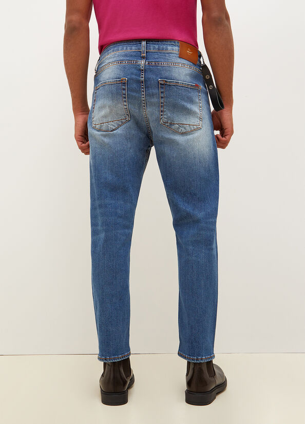 Blue Men's Liu Jo Regular Slim-Fit Jeans | MWZ-367182