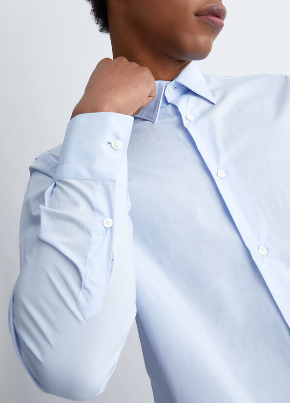 Blue Men's Liu Jo Slim Fit Shirts | UTL-345261