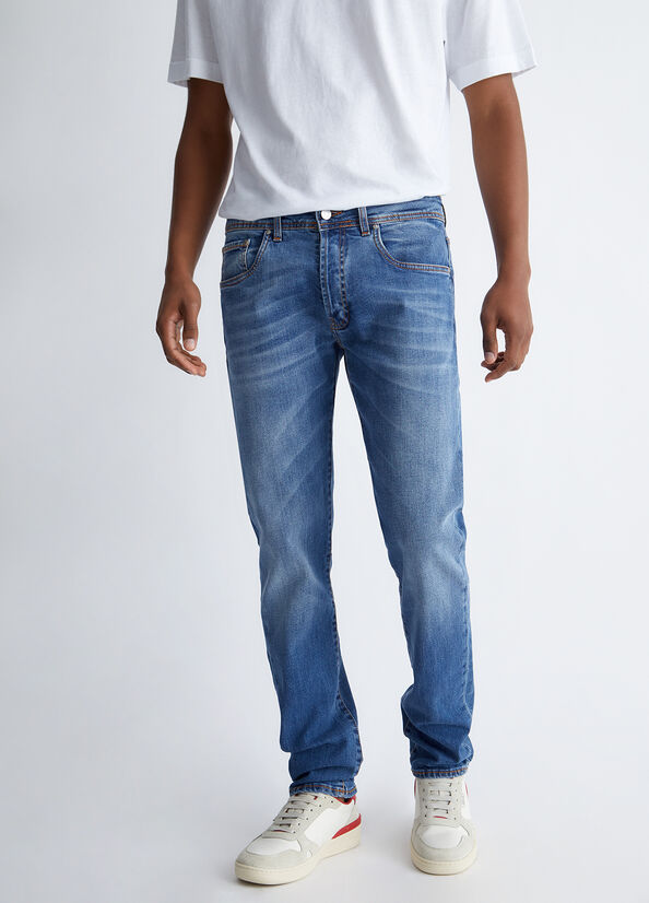 Blue Men\'s Liu Jo Slim Slim-Fit Jeans | UIC-916457