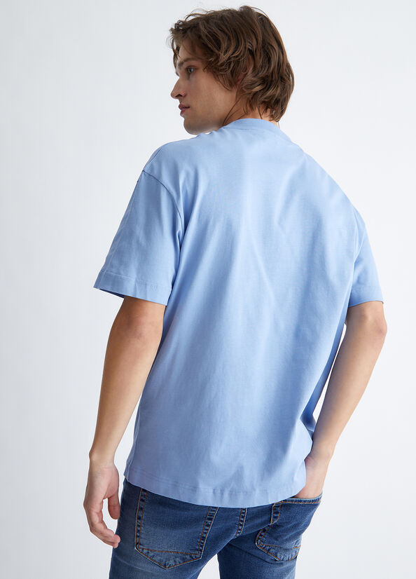 Blue Men's Liu Jo With Logo T Shirts | HDK-379201