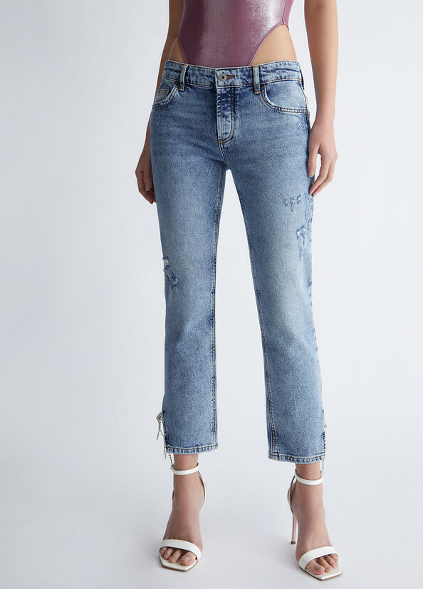 Blue Women\'s Liu Jo Eco-Friendly Slim-Fit Jeans | HPO-867509