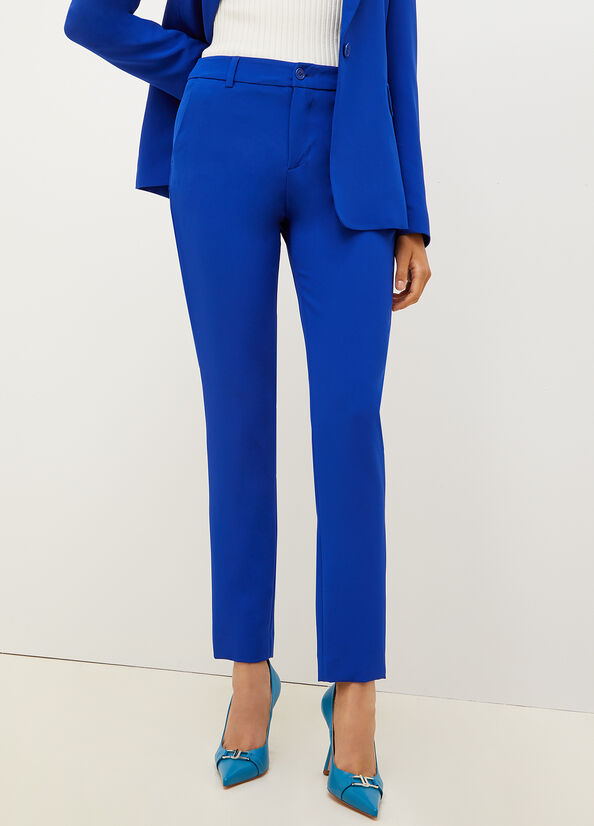 Blue Women\'s Liu Jo Twill Pants | ILS-826190