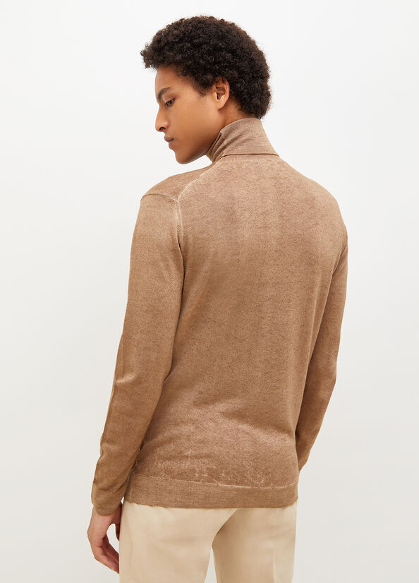 Brown Men's Liu Jo Pure Turtleneck Sweaters | IBF-423501