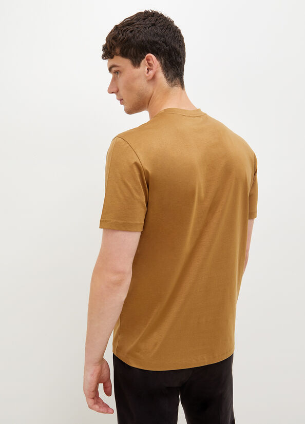 Brown Men's Liu Jo With Logo T Shirts | CIV-125934