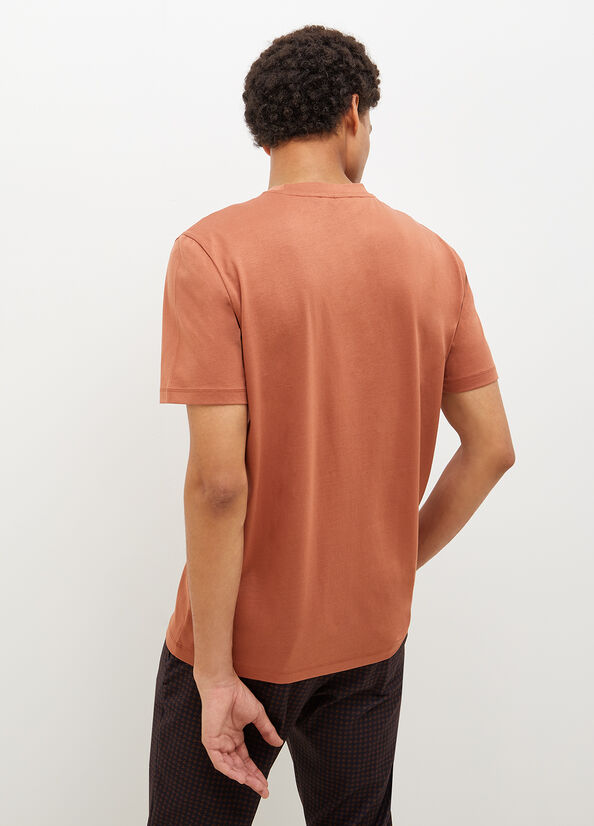 Brown Men's Liu Jo With Logo T Shirts | KUA-471860