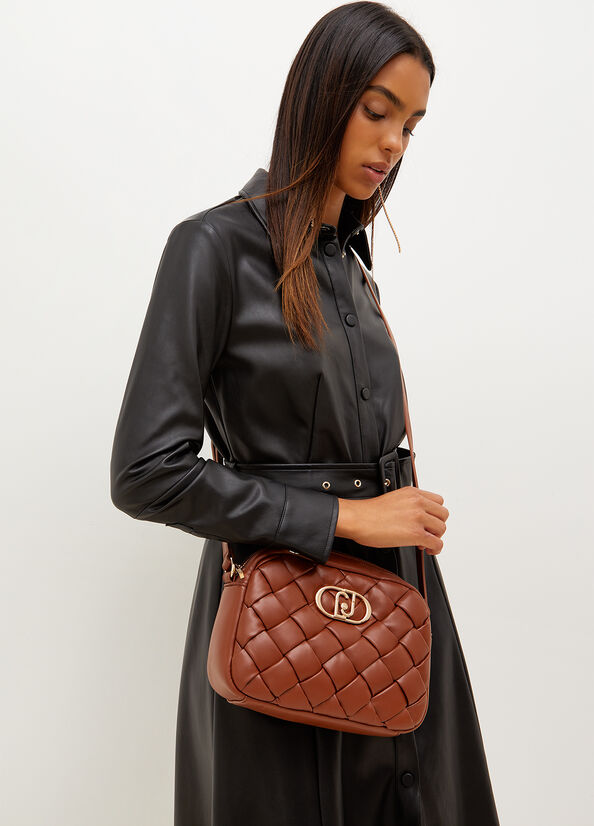 Brown Women\'s Liu Jo Braided Shoulder Shoulder Bags | ANI-751642