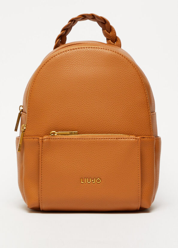 Brown Women's Liu Jo Eco-Friendly With Logo Backpacks | YNB-150683