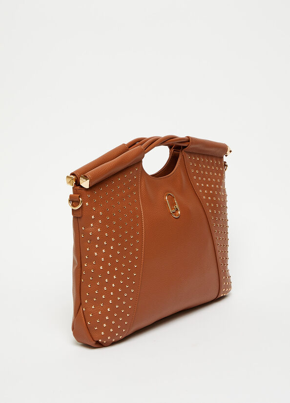 Brown Women's Liu Jo With Studs Shopper Bag | FWD-492130