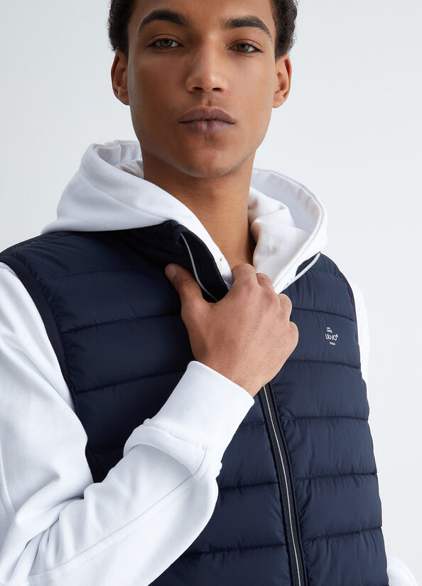 Dark Blue Men's Liu Jo Padded Gilet For Men Jackets | OCM-253681