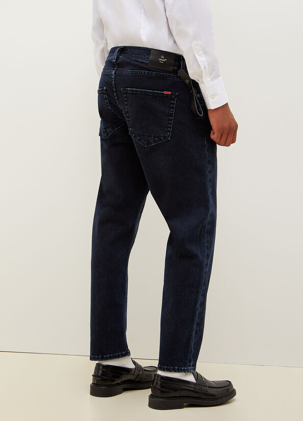 Dark Blue Men's Liu Jo Regular Slim-Fit Jeans | UGV-654930