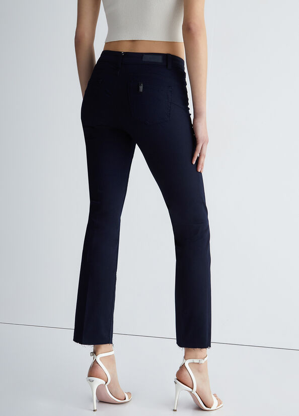 Dark Blue Women's Liu Jo Bottom Up Pants | NWK-412793