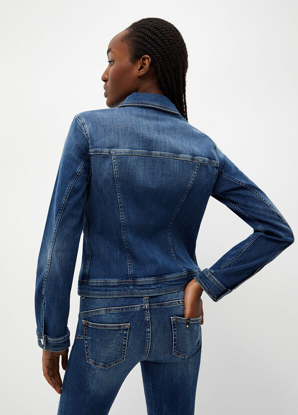 Dark Blue Women's Liu Jo Denim Jackets | KLG-031524