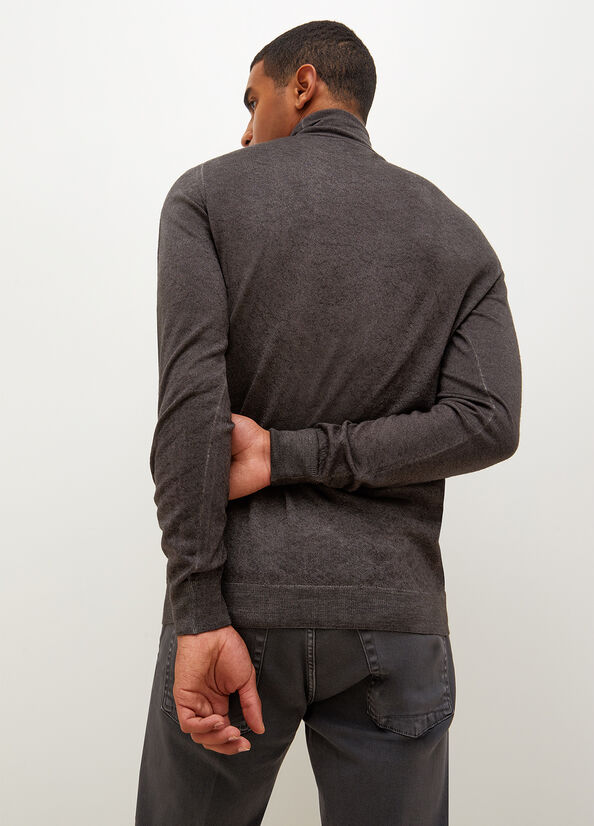 Dark Grey Men's Liu Jo Pure Turtleneck Sweaters | CEV-592087