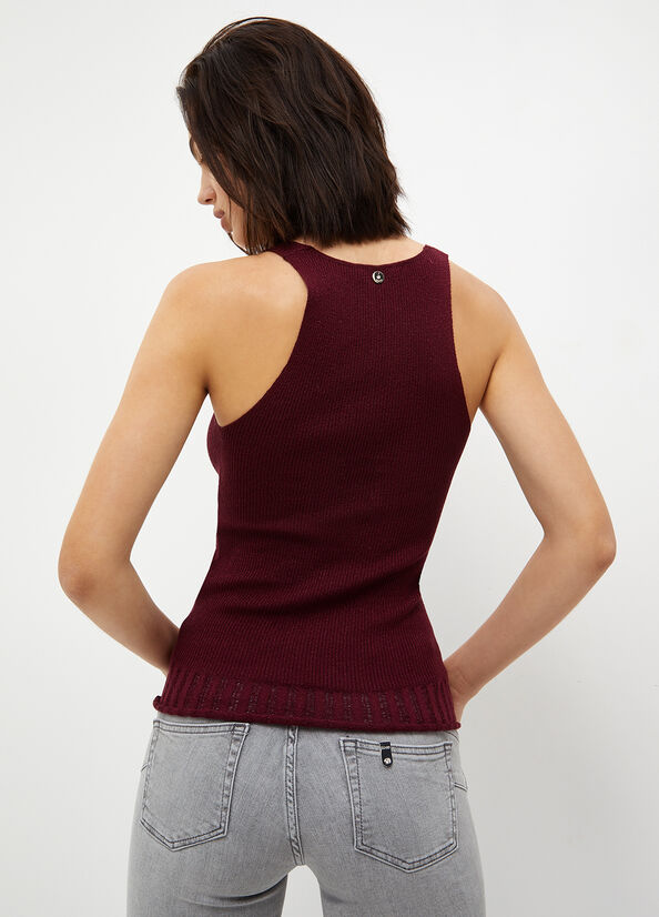 Dark Red Women's Liu Jo Eco-Friendly Sweaters | TKO-024516