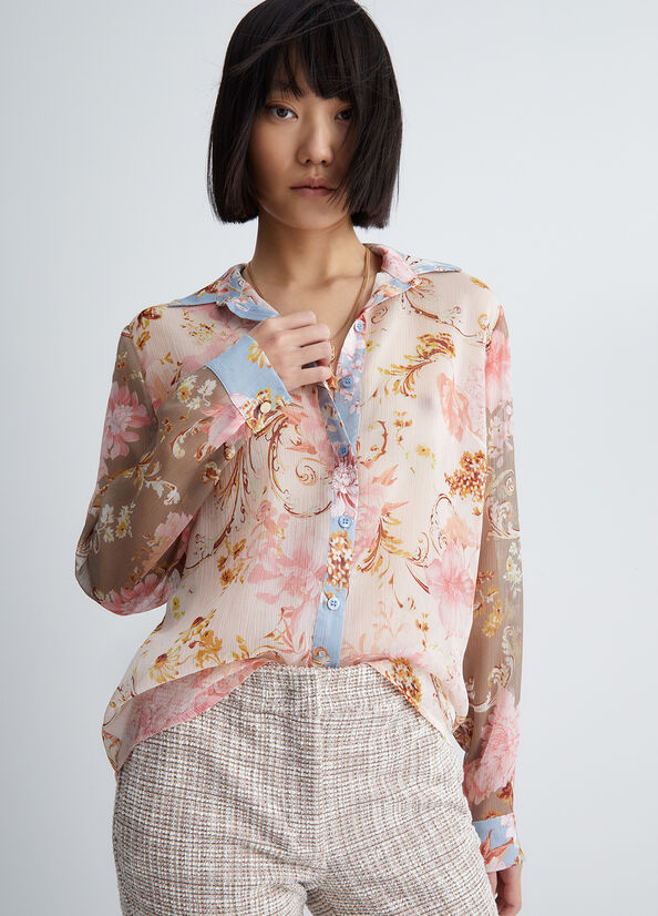 Flower Women\'s Liu Jo Eco-Friendly Floral Shirts | NDT-139806