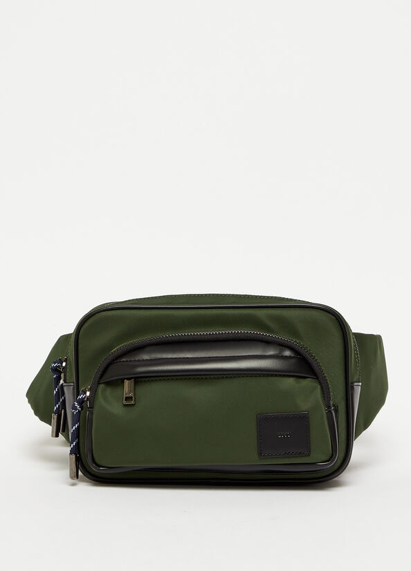 Green Men's Liu Jo Pouch In Nylon Bags | WBS-138024