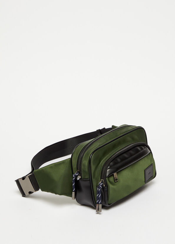 Green Men's Liu Jo Pouch In Nylon Bags | WBS-138024