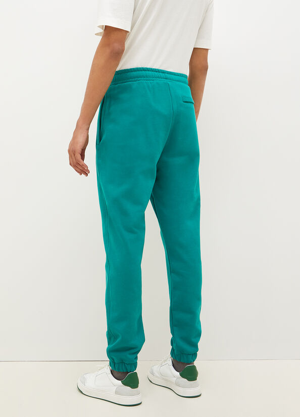 Green Men's Liu Jo Pure Cotton Joggers Pants | VRT-073982